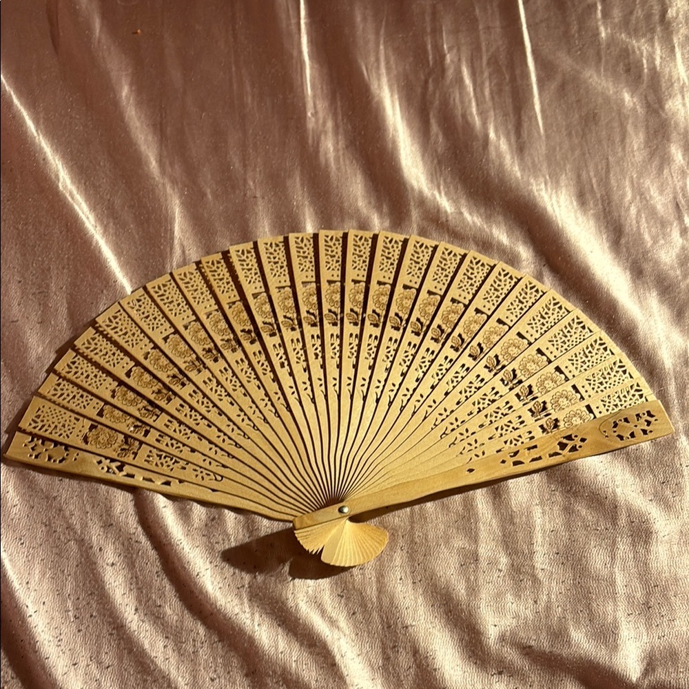 Elegant Carved Hand Fan